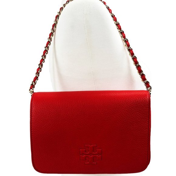Tory Burch Thea Clutch in Brilliant Red - Picture 2 of 7